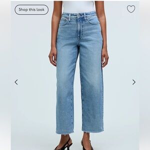 The Curvy Perfect Vintage Wide-Leg Crop Jean- Altoona Wash